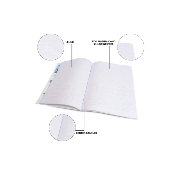 Classmate Four Line Notebook (172 Pages, Multicolor) - 1 unit