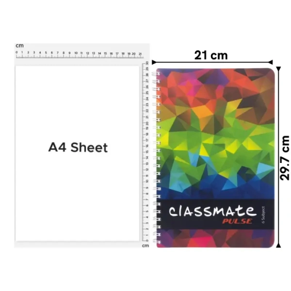 Classmate Origami Single Line Notebook (168 Pages, Assorted) - 1 piece