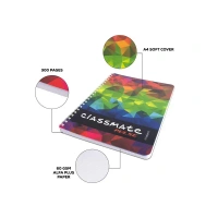 Classmate Origami Single Line Notebook (168 Pages, Assorted) - 1 piece