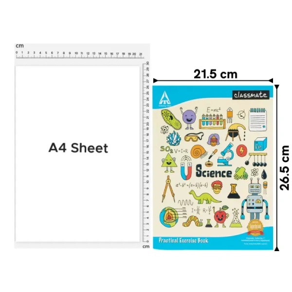 Classmate Single Line Practical Book (100 Pages, Assorted) - 1 piece