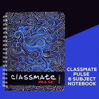 Classmate Unruled Notebook (302 Pages, Assorted) - 1 piece