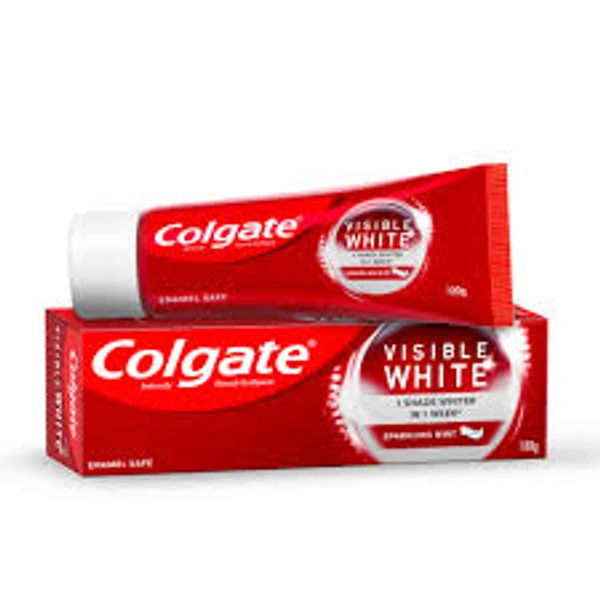 Colgate Anticavity Fluoride Toothpaste Enamel Safe Visible White - 100 gm - 100 gm