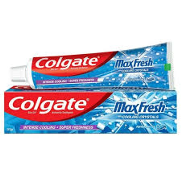 Colgate Blue Gel Anticavity Toothpaste Peppermint Ice MaxFresh with Cooling Crystals - 91 gm - 91 gm