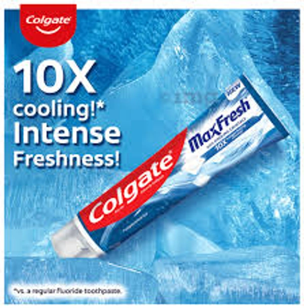 Colgate Blue Gel Anticavity Toothpaste Peppermint Ice MaxFresh with Cooling Crystals - 91 gm - 91 gm