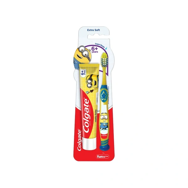 Colgate Kids Minion Toothbrush (with Toothpaste) - 1 Pack (2 Piece)