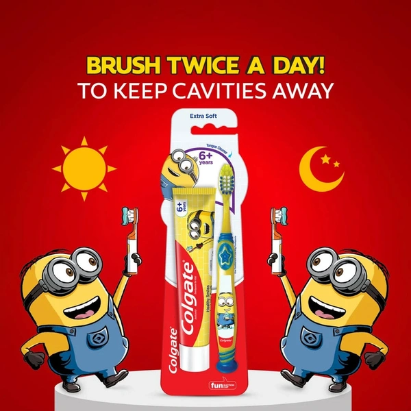 Colgate Kids Minion Toothbrush (with Toothpaste) - 1 Pack (2 Piece)