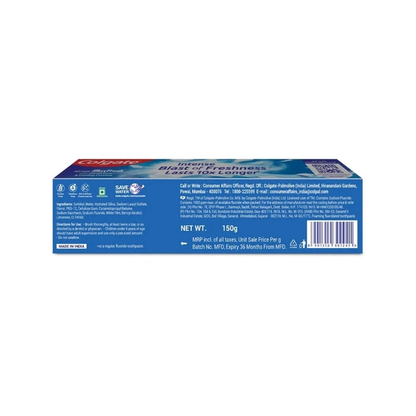 Colgate MaxFresh Pepperemint Ice Gel Toothpaste - 150 gm