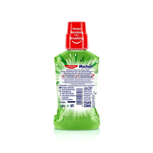 Colgate MaxFresh Plax Antibacterial Fresh Tea Mouthwash - 250 ml