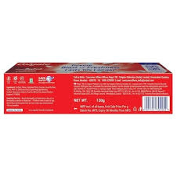 Colgate Red Gel Anticavity Peppermint Ice Toothpaste Max Fresh With Colling Crystals - 150 gm - 150 gm