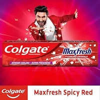 Colgate Red Gel Anticavity Peppermint Ice Toothpaste Max Fresh With Colling Crystals - 150 gm - 150 gm