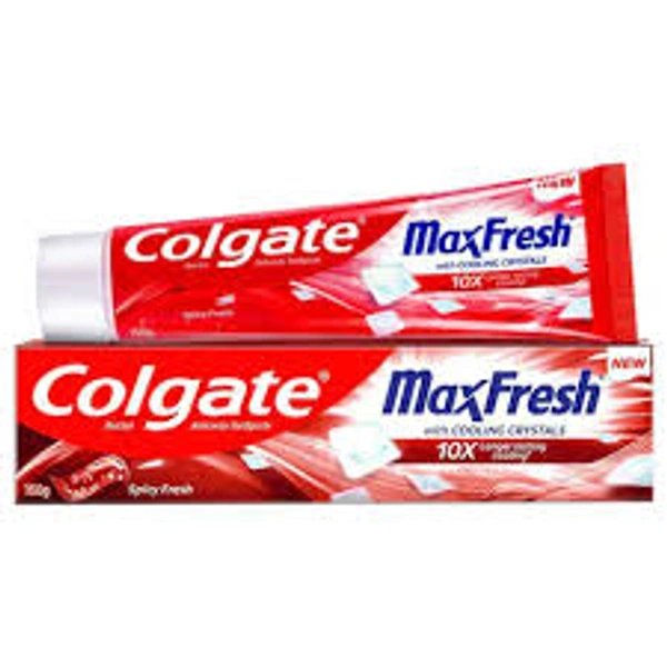 Colgate Red Gel Anticavity Spicy Fresh Toothpaste Max Fresh With Colling Crystals - 150 gm - 150 gm