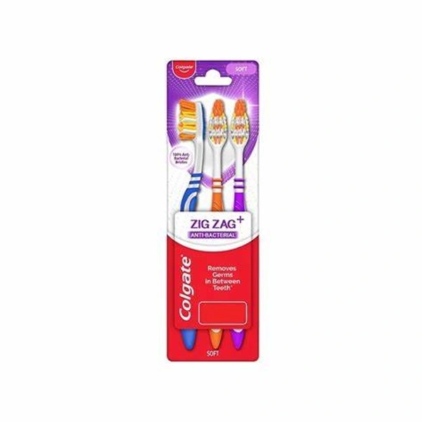 Colgate Zig Zag Deep Clean Toothbrush (Soft)- Buy 2 Get 1 Free - 3 Piece