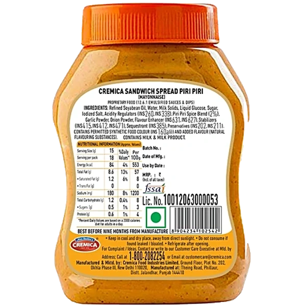 Cremica Sandwich Spread Piri Piri - 275 gm - 275 gm