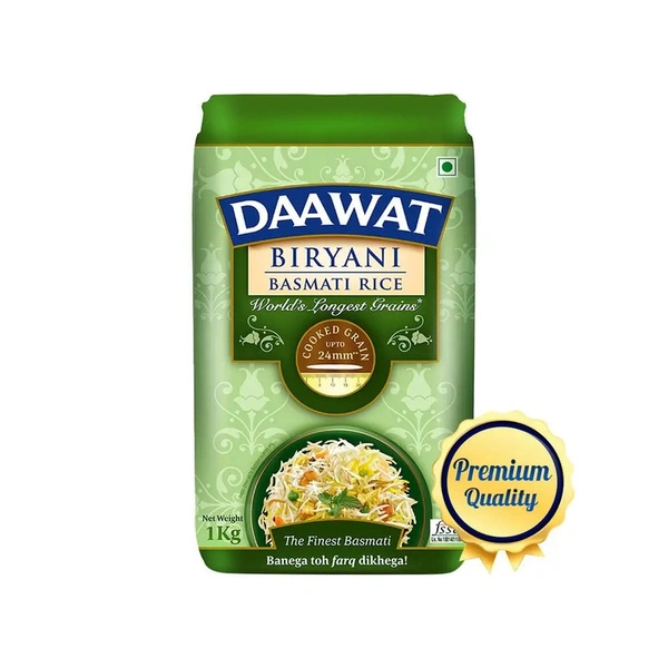 Daawat Biryani Basmati Rice (Long Grains) - 1 kg