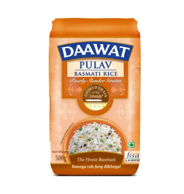Daawat Pulav Basmati Rice - 500 gm
