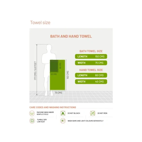 D鈥橠ecor Brio Cotton Bath Towel (29.5'' x 59'', 500 GSM, Beige) - 1 unit