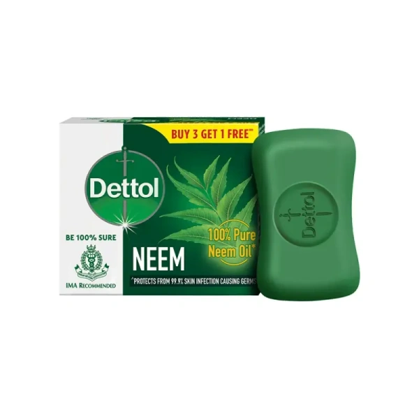 Dettol Neem Bathing Bar - Buy 3 Get 1 Free - 300 gm