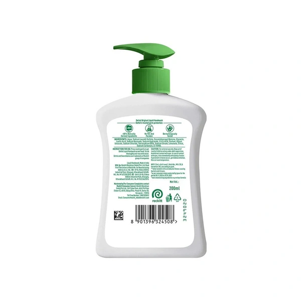 DETTOL ORIGINAL LIQUID HANDWASH PUMP - 200 ML + 175 ML