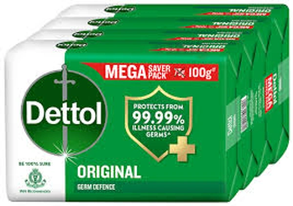 Dettol Original Soap-Mega Saver Pack(100 gmc5 nos) - 100 gmc5 nos