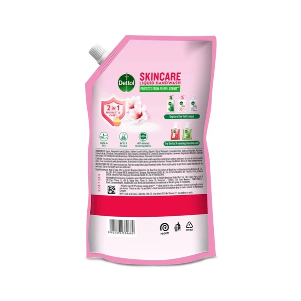 DETTOL SKINCARE LIQUID HANDWASH (BUY 1 GET 1 FREE) - 2X675 ML