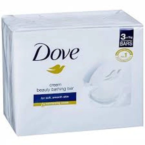 Dove Cream Beauty Bathing Soap - Pack of 3 (3*75 gm) - 225 gm
