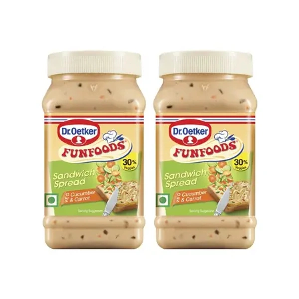Dr. Oetker FunFoods Veg Cucumber & Carrot Sandwich Spread - 250 gm - 250 gm