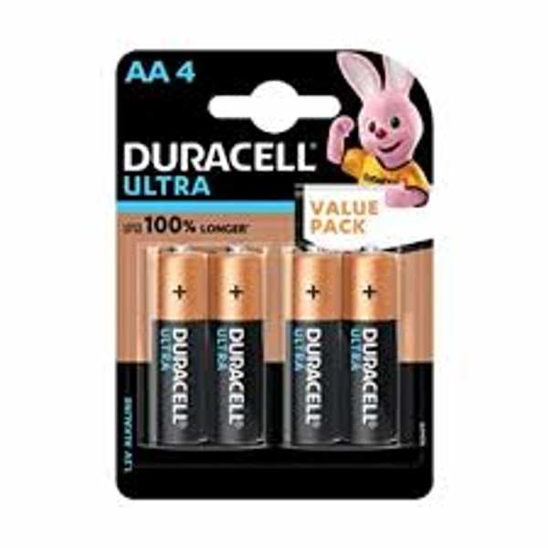 Duracell Ultra AA Alkaline Battery - 1 pack (4 pieces)