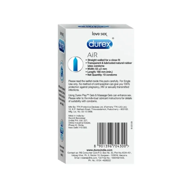 Durex Air Ultra Thin Condom- 10 Piece - 10 Piece