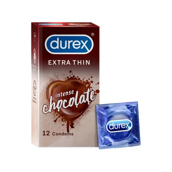 Durex Extra Thin Intense Chocolate Condom-12 Piece - 12 Piece