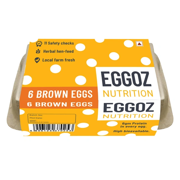 Eggoz Brown Eggs - 6 Pieces