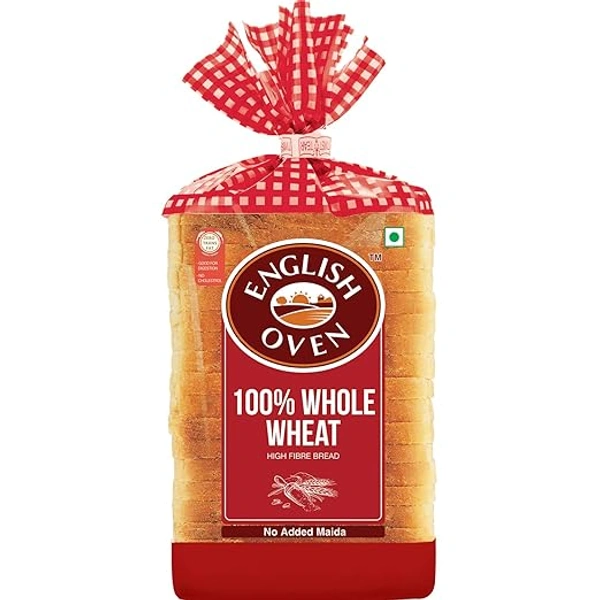 English Oven 100% Whole Wheat Bread - 400 gm