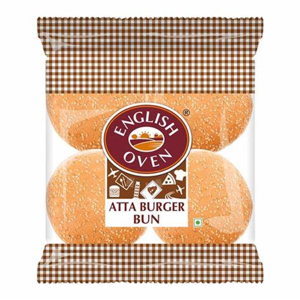 English Oven Atta Burger Bun (4 Pieces) - 200 gm