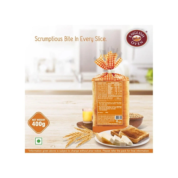 English Oven Sandwich Bread Sliced White Bread - 400 gm - 400 gm