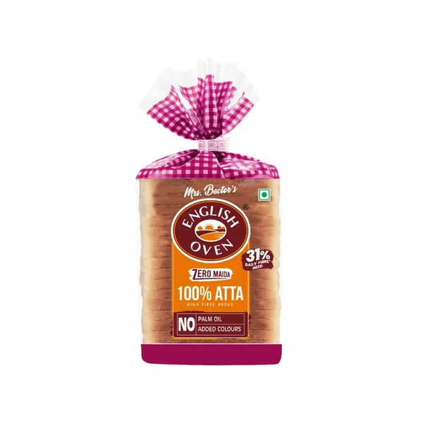 English Oven Zero Maida 100% Atta Bread - 400 gm