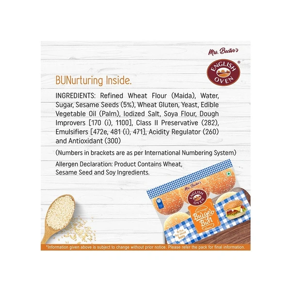 English Oven Jumbo Burger Bun - 300 gm - 300 gm