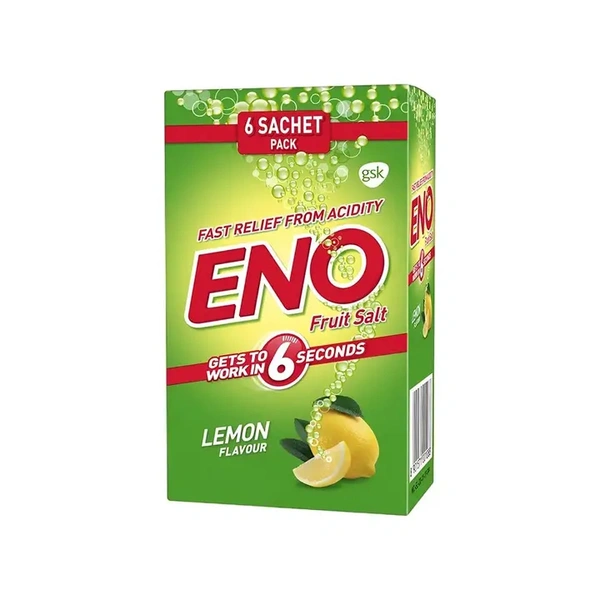 Eno Fruit Salt Lemon Flavour Pack of 6 - (6*5 gm) - 30 gm - 30gm
