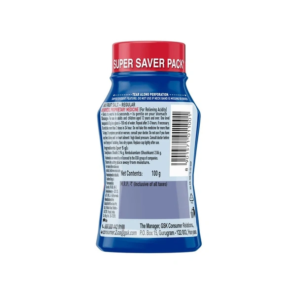 Eno Regular Digestive Antacid - 100 gm - 100 gm