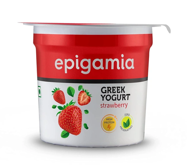 Epigamia Strawberry Flavored Greek Yogurt - 85 gm