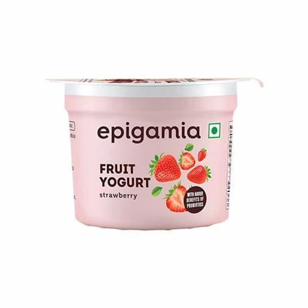 Epigamia Strawberry Flavored Yogurt - 75 gm