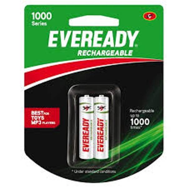 Eveready Rechargeable AAA Alkaline Battery - 2 Pieces - 2 Pieces