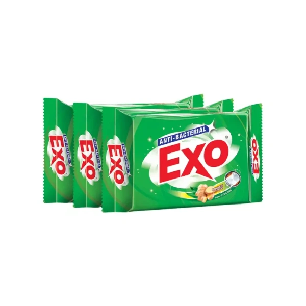 Exo Anti - Bacterial Dishwash Bar Pack of 3 - (3*200 gm) - 600 gm - 600 gm