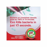 Exo Anti-Bacterial Dishwashing Tub (Ginger Twist) - (Free Scrubber) Pack of 2 - (2*500 gm) - 1 kg - 1 kg