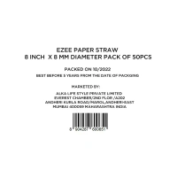 Ezee Paper Straw - 1 pack (50 pieces)