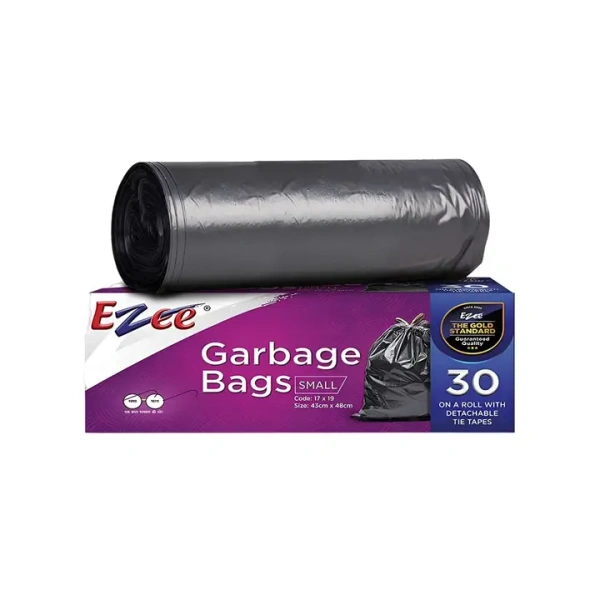 Ezee Premium Garbage Bag (Small, Black) - 1 pack (30 pieces)
