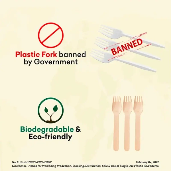 Ezee Wooden Dinner Disposable Fork - 1 pack (25 pieces)