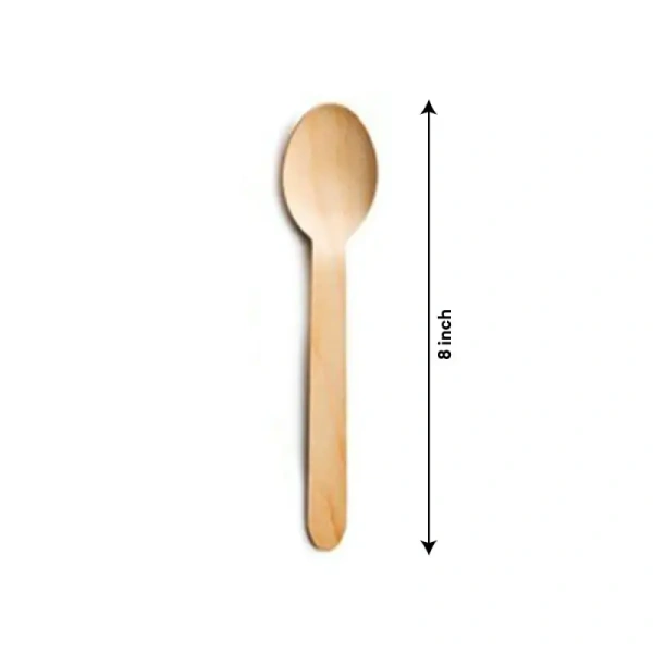 Ezee Wooden Dinner Disposable Spoon - 1 pack (25 pieces)