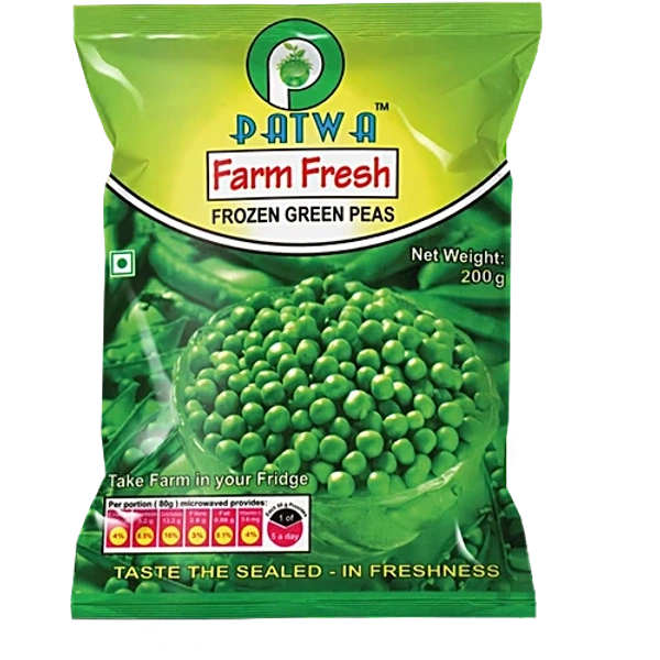 Farm Fresh Frozen Green Peas - 200 gm - 200 gm