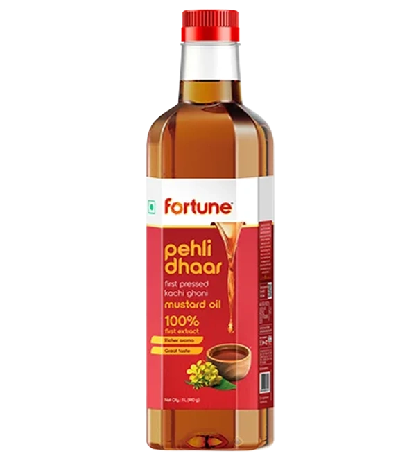 Fortune Pehli Dhaar First Pressed Kachi Ghani Mustard Oil - 1 ltr