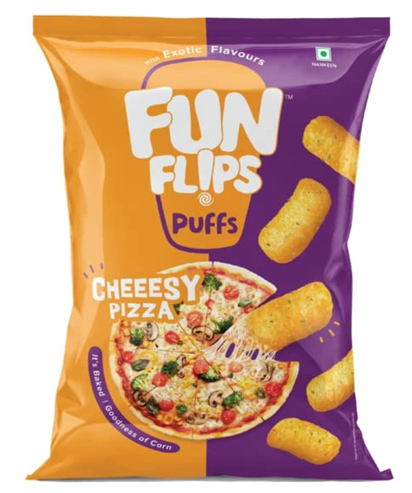 Fun Flips Puffs Cheeesy Pizza - 59 gm - 59 gm