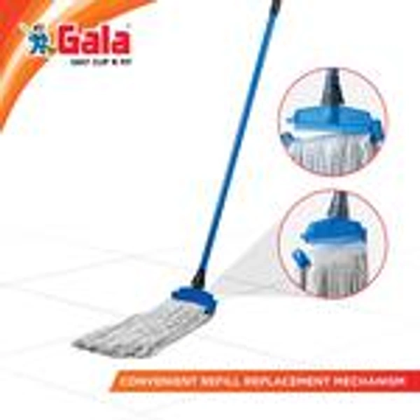 Gala Mop (Bleached Cotton Plastic, Blue & White) - 1 Unit - 1 Unit